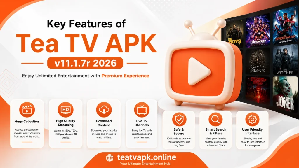 Key Features of Tea TV APK